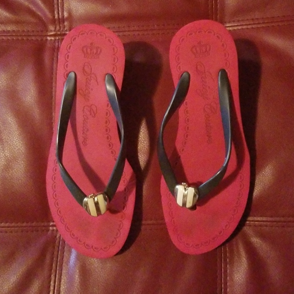 Juicy Couture striped wedge sandal. EUC